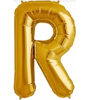Pazariz  R Harf Gold Altın Folyo Balon Harfli Helyum Balon 100 cm Dev Boy