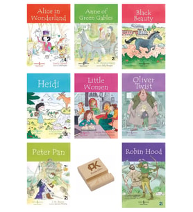İş Çocuk İngilizce Alice Wonder Anne Black Heidi Little Oliver Twist Peter Pan Robin Hood 8li Set