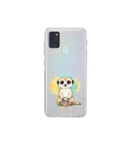 Samsung Galaxy A21S ile Uyumlu Splash Mirket Tasarımlı Şeffaf Silikon Kılıf