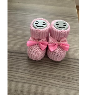 BEBEK TRİKO PATİK KIZ BEBEK (A.Pembe)