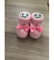 BEBEK TRİKO PATİK KIZ BEBEK (A.Pembe)