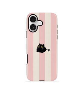 iPhone 16 Plus Vorian Çift Katmanlı Kılıf Midnight Cat Stripe