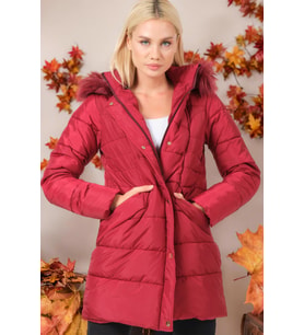 Z6745 DEWBERRY BAYAN KABAN-DÜZ BORDO