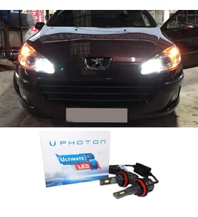 Peugeot 407 Led Xenon Uzun Far Ampulü H7 Ultimate 9500 Lumens Yeni Seri Beyaz