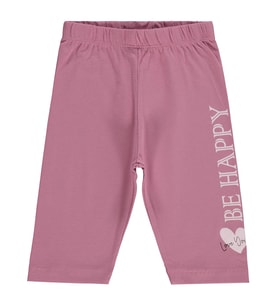 Civil Girls Be Happy Baskılı 2-5 Yaş Tayt - Pembe