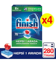 Finish Hepsi Bir Arada Bulaşık Makinesi Deterjanı 70 x 4 Tablet (Kırmızı)