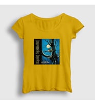 Presmono Kadın Sarı Fear Of The Dark Iron Maiden T-Shirt 85928tt (Sarı)