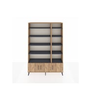 Arges Dolap 10 Raflı 3 Kapaklı 132x30x195 Çam-Çam/Antrasit