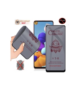 Oppo Reno 4 Lite Mat Hayalet Ekran Privacy Tam Kaplayan Kırılmaz Cam Seramik Nano Ekran Koruyucu