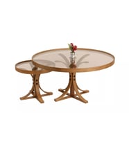 MİLTON ORTA SEHPA SETİ CAMLI