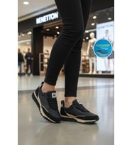 United Colors Of Benetton Siyah Bağcıklı Memory Foam Unisex Spor Ayakkabı BNI-11133 G
