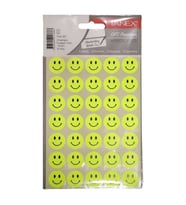 TANEX TNX-327 19mm. FLORASAN SARI GÜLEN YÜZ STICKER 2'Lİ