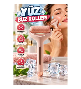 Jel Başlıklı Yüz Buz Silindiri – Soğuk Masaj ve Cilt Bakım Aleti