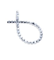 Hematit Doğal Taş Gümüş Özel Kesim 8x8mm Dizi