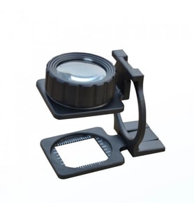 Tekstilciler Için  Kumaş Kontrolü Büyüteç,Katlanan, Metal 15X Büyütme