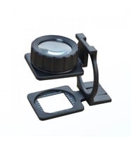 Tekstilciler Için  Kumaş Kontrolü Büyüteç,Katlanan, Metal 15X Büyütme