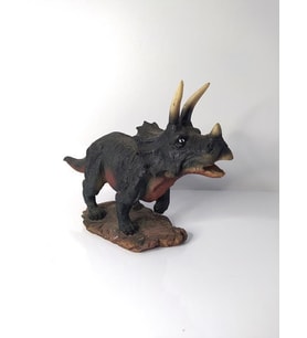 Dinazor Hayvan Triceratops Biblo Heykel Ev Ofis Dekorasyon 3D Görünümlü