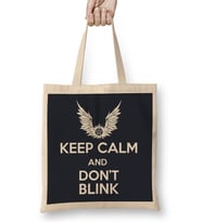 Keep Calm And Don't Blink Doctor Who Bez Çanta Uzun Saplı