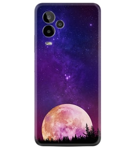 24 Pro Kılıf HD Resim Baskılı Mor Ay StKd -025