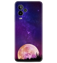 24 Pro Kılıf HD Resim Baskılı Mor Ay StKd -025