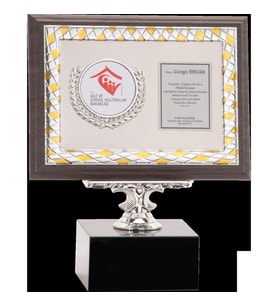 ODAK KUPA - Ahşap Plaketler - PL-020 B - 15x20 cm