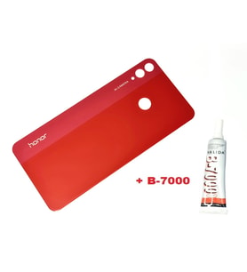 Tkgz Honor 8X Arka Pil Batarya Kapak (CAM+B-7000) KIRMIZI