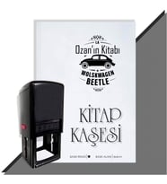 Kişiye Özel Klasik otomobil Wolskwagen  Otomatik Kitap Kaşesi (Siyah)