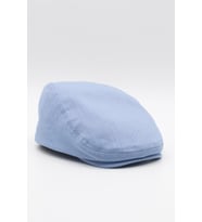 Erkek Düz Pamuklu Bebe Mavi Flat Cap Kasket