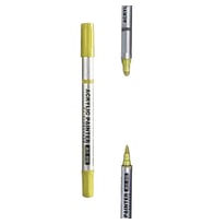 Çift Taraflı Akrilik Marker Kalemi - 1 Adet- Sarı