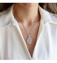 Okyanusun Kalbi Baget Sky Diamond Gümüş Kolye