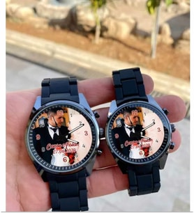 Kişiye Özel Resimli Bayan Erkek Kol Saati Bayana Doğum Günü Hediyesi Sevgiliye Saat Kombini Sevgili Saatleri Çift
