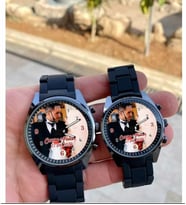 Kişiye Özel Resimli Bayan Erkek Kol Saati Bayana Doğum Günü Hediyesi Sevgiliye Saat Kombini Sevgili Saatleri Çift