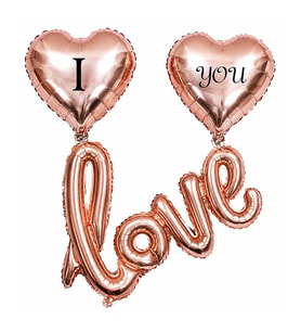 I Love You Kalp Folyo Balon Set