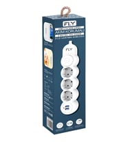 Northcity 3 Soket 2 USB Akım Korumalı Priz - 2.1A Anahtarlı 2 Metre Kablo (Beyaz) - Topraklı Güvenlik Sistemi