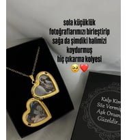 Hiç Çıkarma Kolyesi - Kalpli Kapaklı Kolye (Gold)