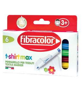 Fibracolor T-shirtmax Kalıcı Tekstil/Kumaş Kalemi 6 Renk 