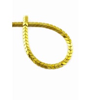 Hematit Doğal Taş Parlak Gold Çavuş Kesim 6x3mm Dizi [AA]