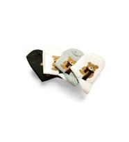 Peluş Ayıcık İşlemeli Kadın Soket Çorap 4 Çift mudanis