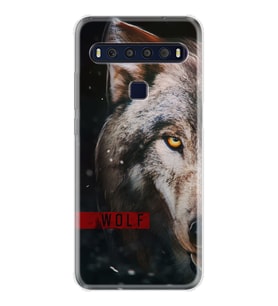 TCL 10L 10 Plus 10SE 20E 20SE 30SE L7 Kılıf Desemli Silikon Wolf Eyes 1758
