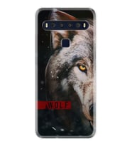 TCL 10L 10 Plus 10SE 20E 20SE 30SE L7 Kılıf Desemli Silikon Wolf Eyes 1758
