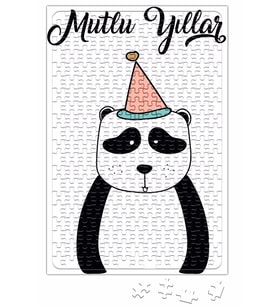 Sevimli Panda İle Mutlu Yıllar Puzzle 240 Parça Yapboz