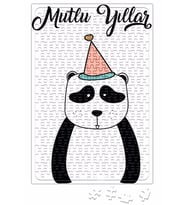 Sevimli Panda İle Mutlu Yıllar Puzzle 240 Parça Yapboz