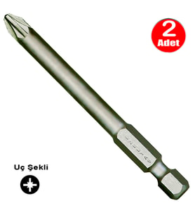 İzeltaş Bits Uç Yıldız Matkap Vidalama Ucu Pz2 x 100 mm - 2 Adet