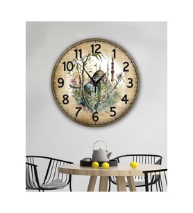 bilge Tasarım Retro Duvar Saati 40 x 40 CM (Çok Renkli)