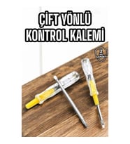 Mey İthalat® Kontrol Kalemi Nikel Kaplama Çift Başlıklı Test Cihazı