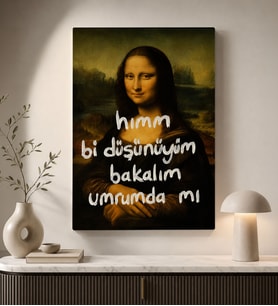 BK Gift Vintage Klasik Sanat Esprili Sözlü Dekoratif Kanvas Tablo - 7