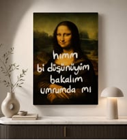 BK Gift Vintage Klasik Sanat Esprili Sözlü Dekoratif Kanvas Tablo - 7