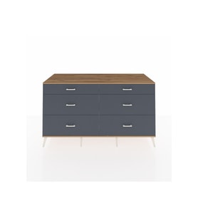 Kronos Konsol 6 Çekmeceli  176x59x99 Aytaşı-Çam/Antrasit