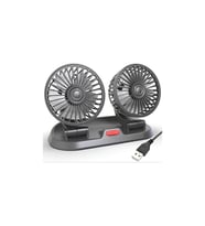 Ally F410 Usb Çift Başlıklı Araç Fanı Oto Vantilatör Fan 10w 2 Kademe Hız ayarı