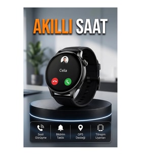 Amoled Ekranlı Akıllı Saat GPS Uyumlu Sesli Görüşme ve Bildirim Takibi